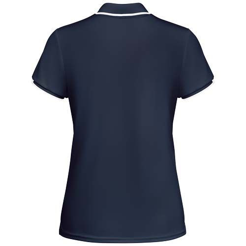 azul marino/blanco Polo deportivo de manga corta para mujer