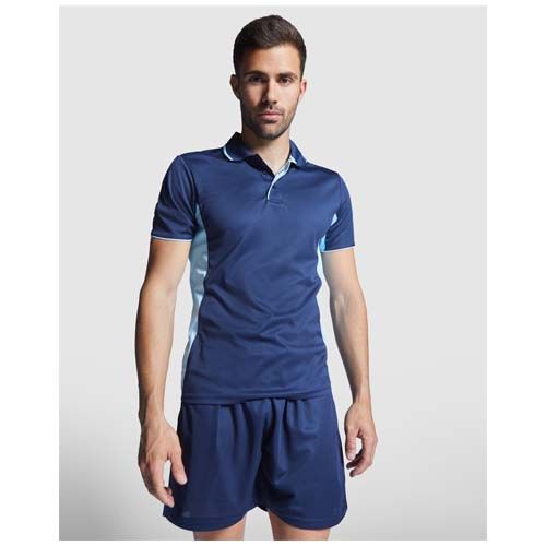rojo/blanco Polo deportivo unisex de manga corta de 150 g/m² Montmelo