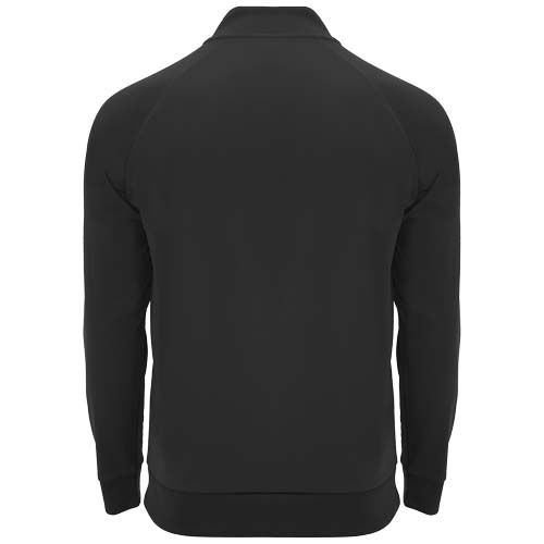 black Sudadera unisex de manga larga y cremallera 1/4