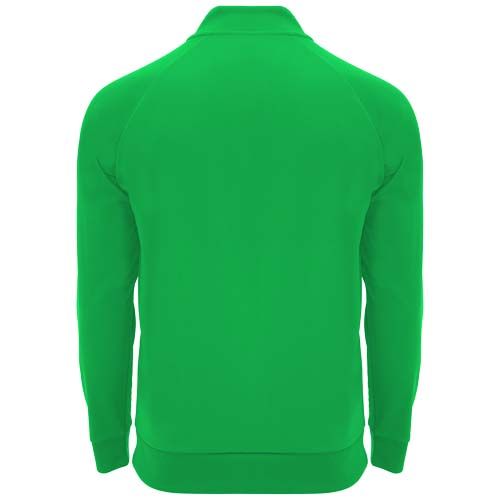 verde helecho Sudadera unisex de manga larga y cremallera 1/4