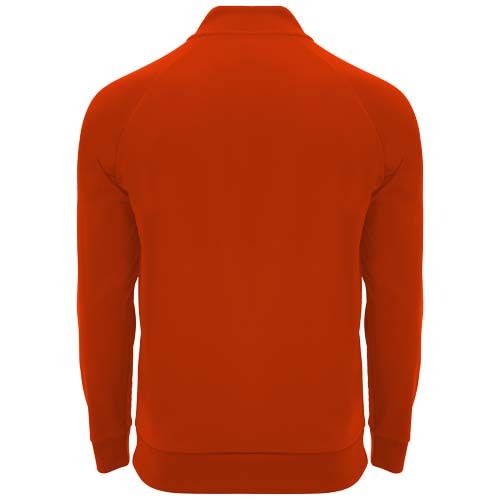 red Sudadera unisex de manga larga y cremallera 1/4