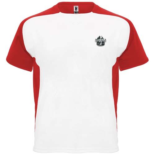 blanco/rojo Camiseta deportiva de manga corta unisex
