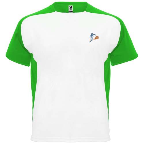 blanco/verde helecho Camiseta deportiva de manga corta unisex