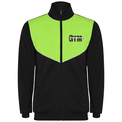 negro/verde lima Chándal unisex de 225 g/m² Evans