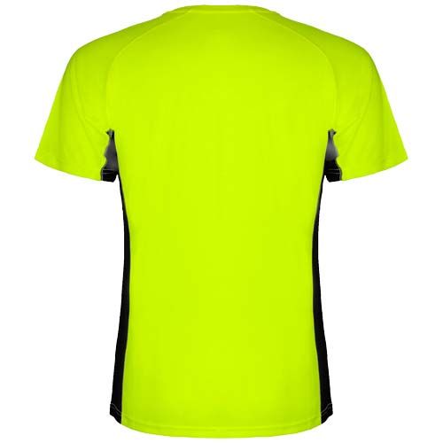 verde fluo/negro Camiseta deportiva de manga corta para hombre de 140 g/m² Shanghai