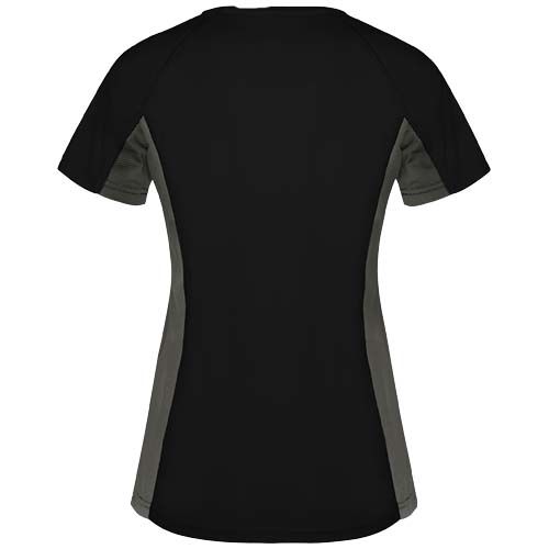 negro/gris plomo oscuro Camiseta deportiva de manga corta para mujer