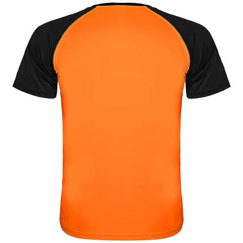 naranja fluo/negro Camiseta deportiva de manga corta unisex de 140 g/m² Indianapolis