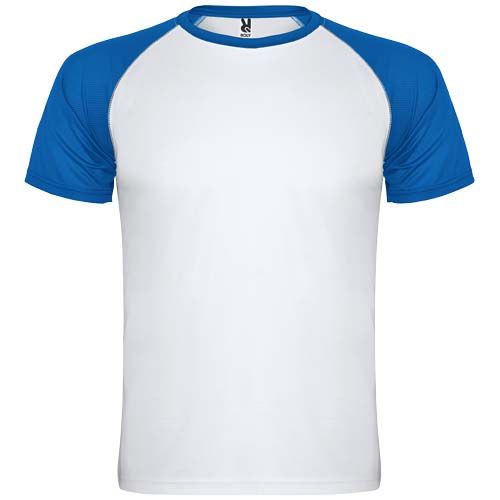 blanco/azulón Camiseta deportiva de manga corta unisex