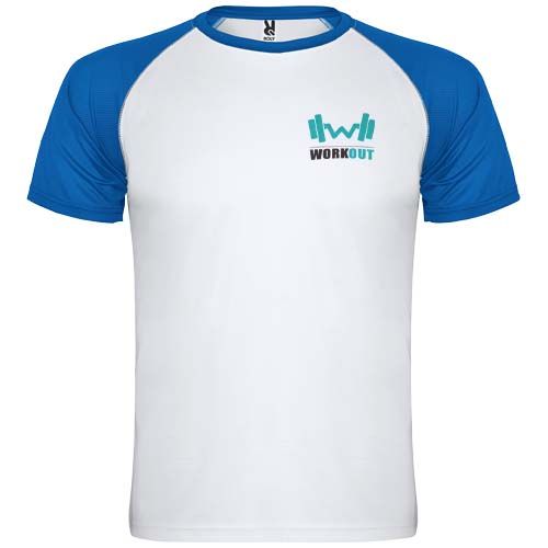 blanco/azulón Camiseta deportiva de manga corta unisex