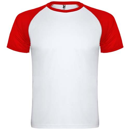 blanco/rojo Camiseta deportiva de manga corta unisex
