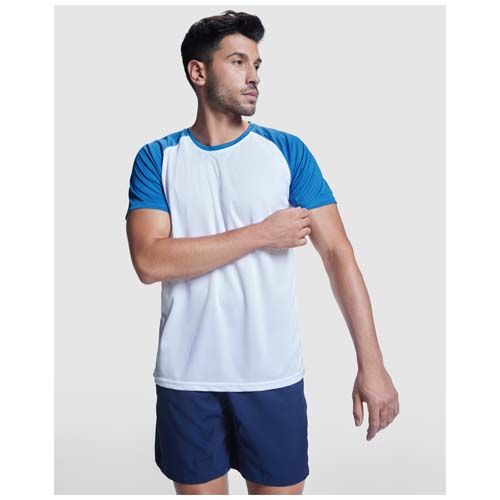 blanco/azul marino Camiseta deportiva de manga corta unisex de 140 g/m² Indianapolis