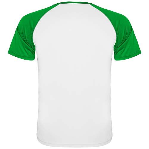 blanco/verde helecho Camiseta deportiva de manga corta unisex