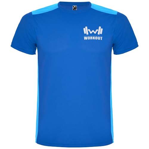 azulón/azulón claro Camiseta deportiva de manga corta unisex de 130 g/m² Detroit