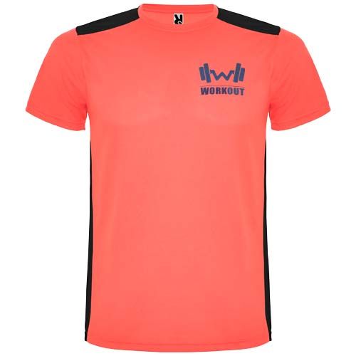 coral fluo/negro Camiseta deportiva de manga corta unisex