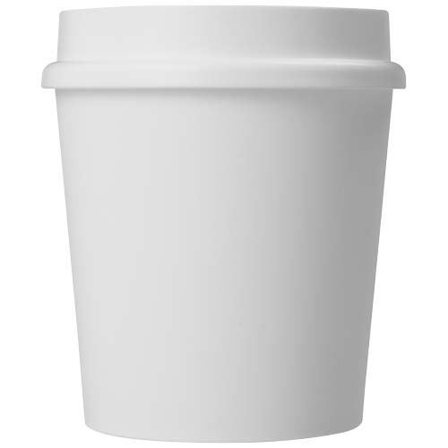 white Vaso de 200 ml con tapa de 360°