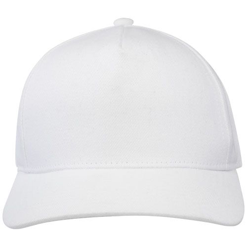 white Gorra de material reciclado de cinco paneles Aware™