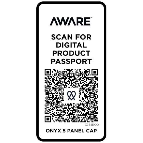 black Gorra de material reciclado de cinco paneles Aware™