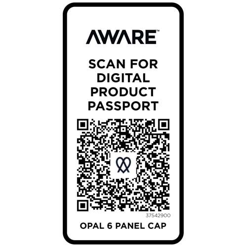 black Gorra de material reciclado de seis paneles Aware™