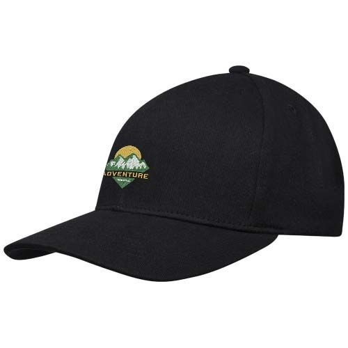 black Gorra de material reciclado de seis paneles Aware™