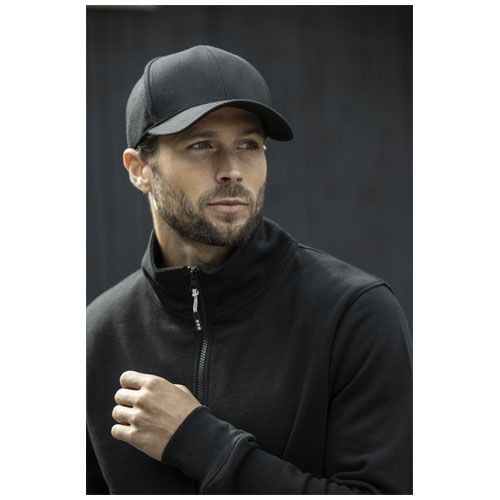 black Gorra de material reciclado de seis paneles Aware™