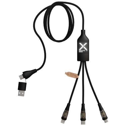 CABLE DE CARGA RÁPIDA 5 EN 1 DE 100 W/5 A CON PANTALLA DIGITAL 