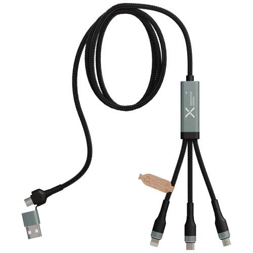 Cable de carga ultrarrápida de 100 W 5 en 1 de rPET 
