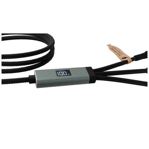 Cable de carga ultrarrápida de 100 W 5 en 1 de rPET 
