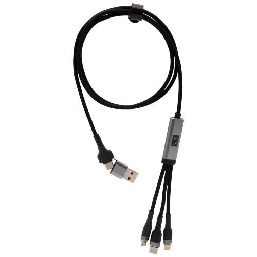 Cable de carga ultrarrápida de 100 W 5 en 1 de rPET 