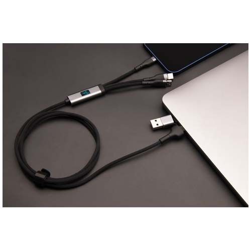 Cable de carga ultrarrápida de 100 W 5 en 1 de rPET 