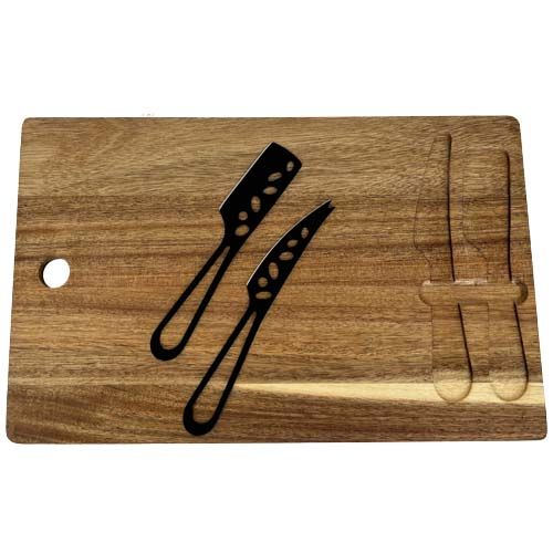 madera Set de tabla de cortar y cuchillos para queso
