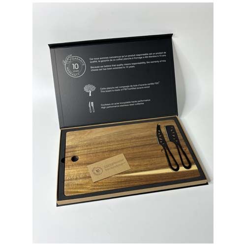 madera Set de tabla de cortar y cuchillos para queso