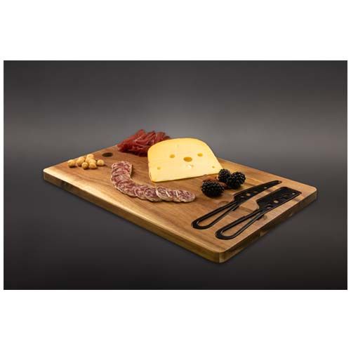 madera Set de tabla de cortar y cuchillos para queso