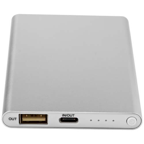 Batería externa tipo C de aluminio reciclado de 4000 mAh 