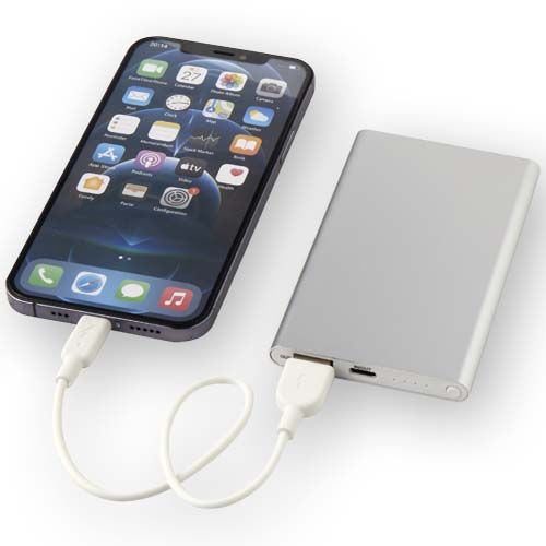 Batería externa tipo C de aluminio reciclado de 4000 mAh 