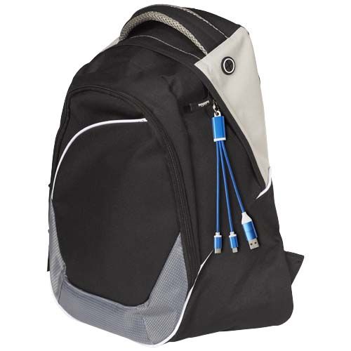 Cable de carga 4 en 1 de aluminio reciclado con llavero 