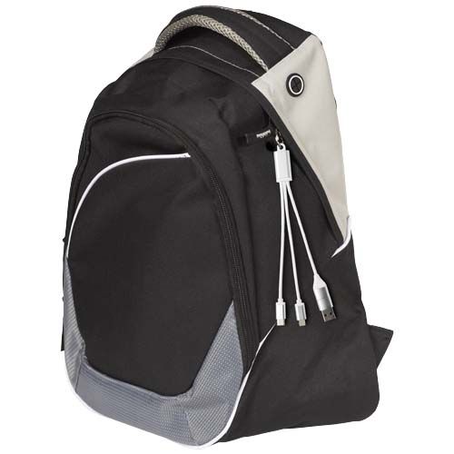 Cable de carga 4 en 1 de aluminio reciclado con llavero 