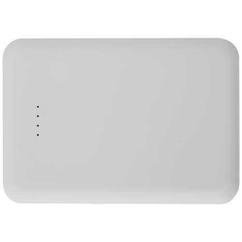 white Batería externa tipo C de plástico reciclado de 5000 mAh