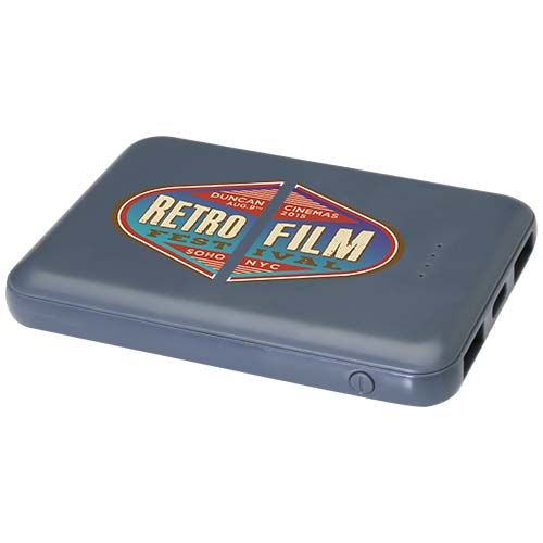 azul oscuro Batería externa tipo C de plástico reciclado de 5000 mAh