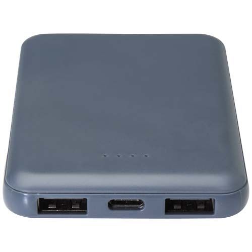 azul oscuro Batería externa tipo C de plástico reciclado de 5000 mAh