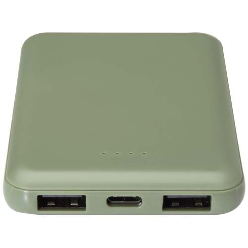 verde chiné Batería externa tipo C de plástico reciclado de 5000 mAh