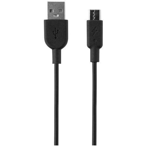 black Batería externa tipo C de plástico reciclado de 5000 mAh