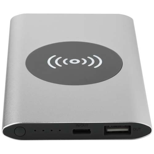 Batería externa inalámbrica tipo C de aluminio reciclado de 4000 mAh 