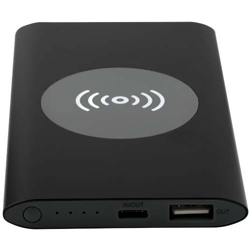 Batería externa inalámbrica tipo C de aluminio reciclado de 4000 mAh 