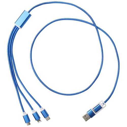 Cable de carga 5 en 1 de aluminio reciclado 