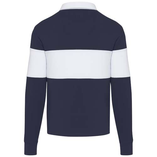 Sudadera tipo polo de rugby unisex 