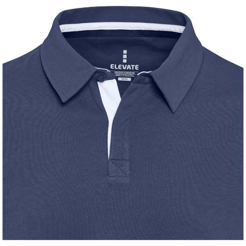 azul marino Sudadera tipo polo de rugby unisex