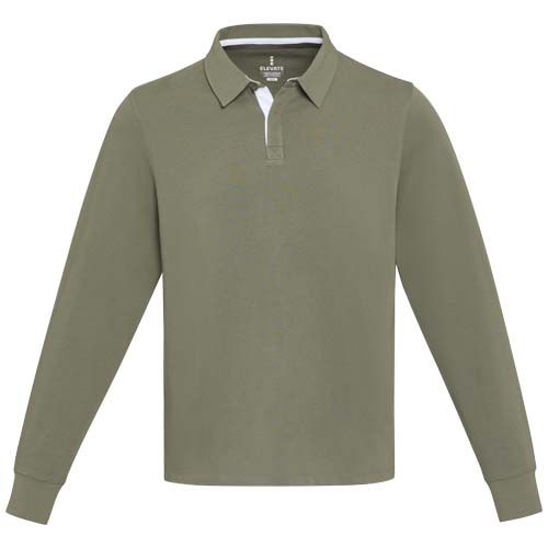 green Sudadera tipo polo de rugby unisex