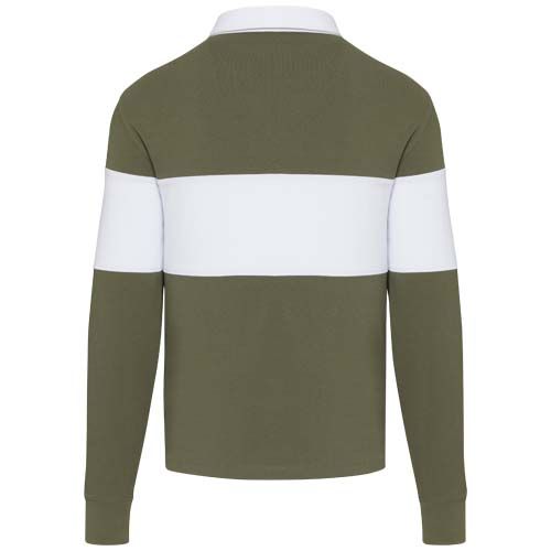 verde/blanco Sudadera tipo polo de rugby unisex Clyde
