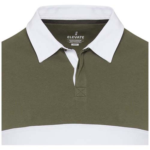 verde/blanco Sudadera tipo polo de rugby unisex Clyde