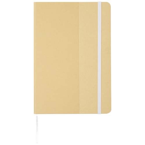 white Libreta de tapa dura A5 de cartón reciclado